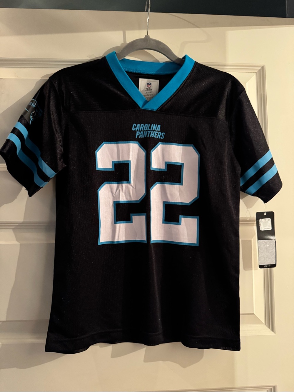 Kids' #22 Football Jersey - Black & Blue